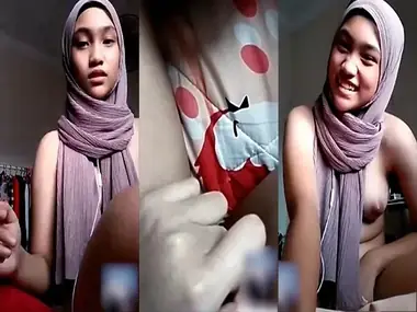 Aisyah Hijab Coklat Aksi VCS Hot Tanpa Sensor